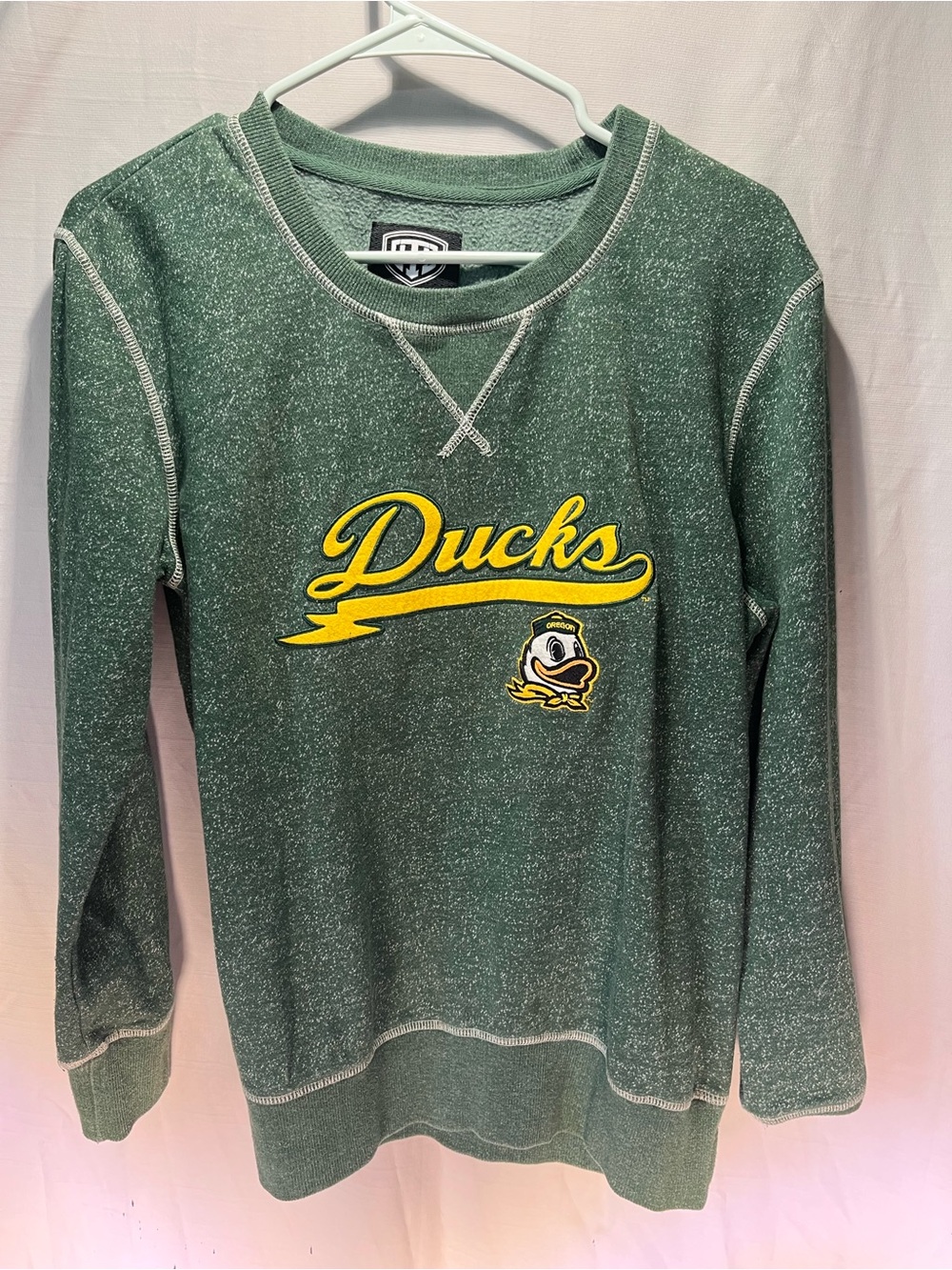 Green 'Ducks' Crewneck Sweatshirt - Soft Vintage Wash